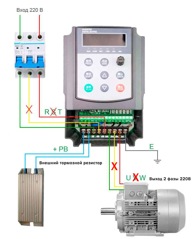 РИС. 2. Принципиальная блок-схема применения подключения &laquo;однофазный вход &ndash; однофазный выход&raquo;.