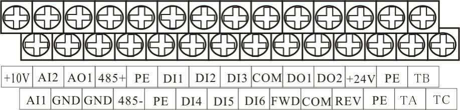 Клеммы управления преобразователем частоты PROSTAR